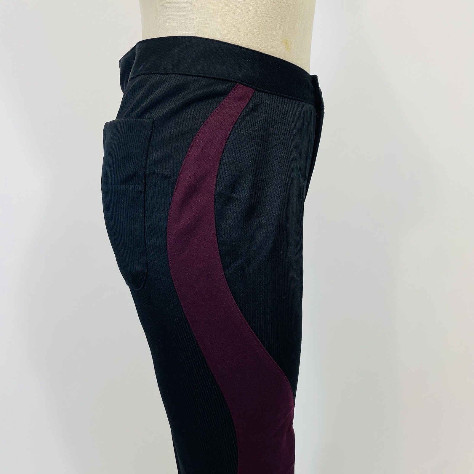 Vintage 90s Space Girl-Z High Rise Ultra Flare Pants Womens Size 25 Purple Black