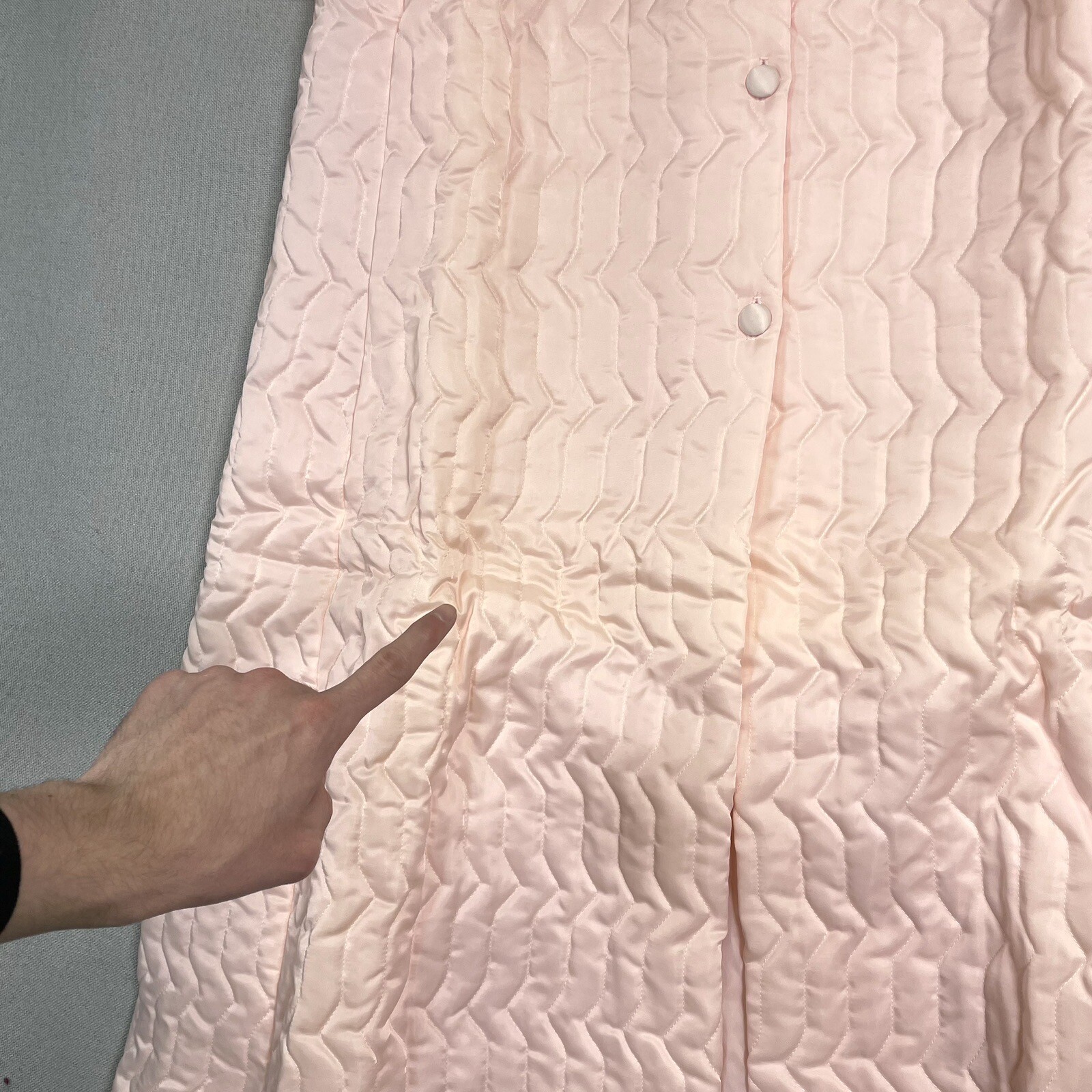 VINTAGE Christian Dior Lingerie Satin Lace Quilted Robe House Coat Sissy NOS!