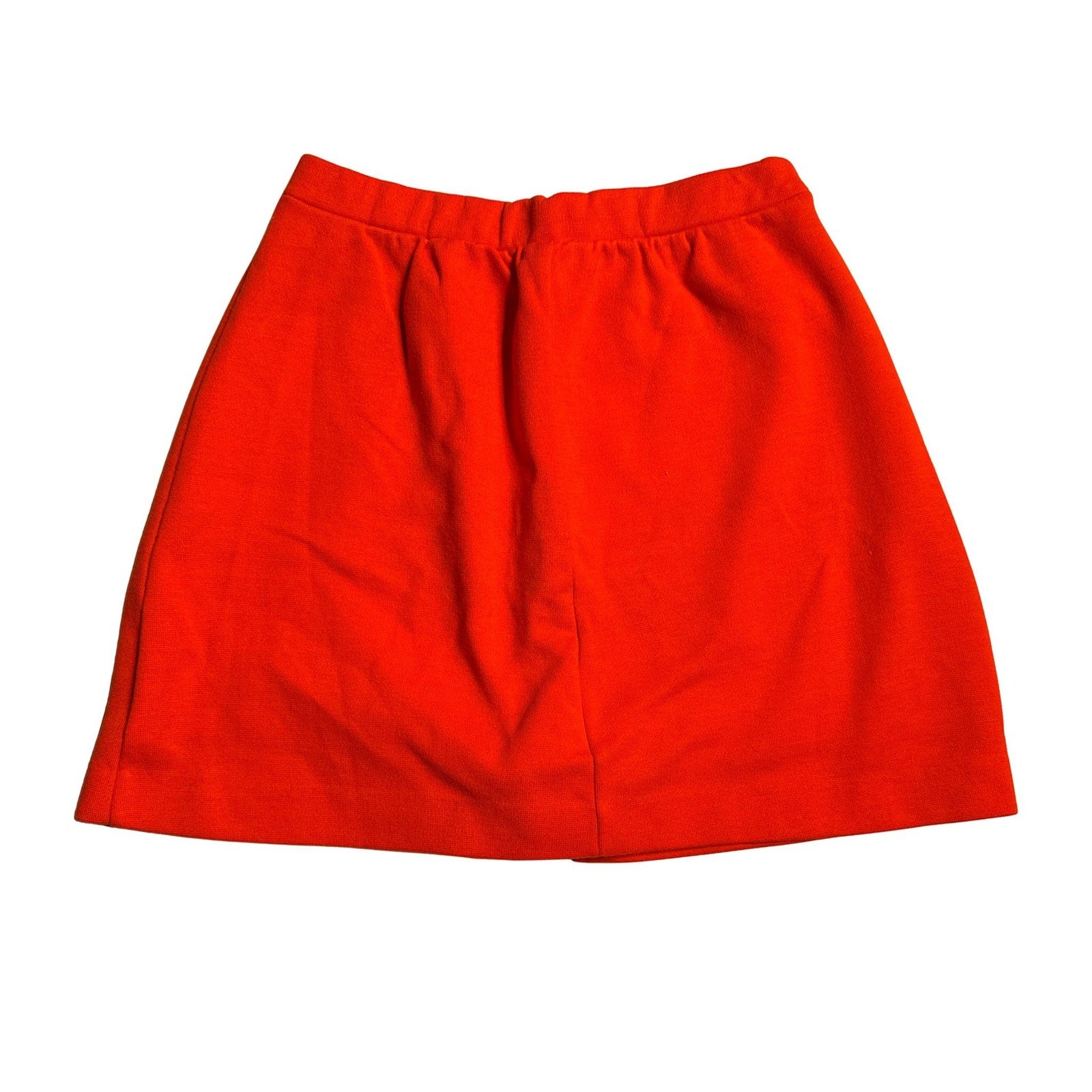 Vtg XS Aileen Brand Red Orange Skort split front white shorts mini XS micro