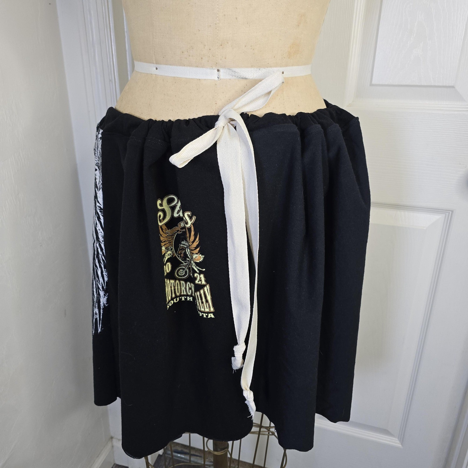 Upcycled Sturgis Mororcycles and skull Streetwear One of a Kind. One Size Plus
