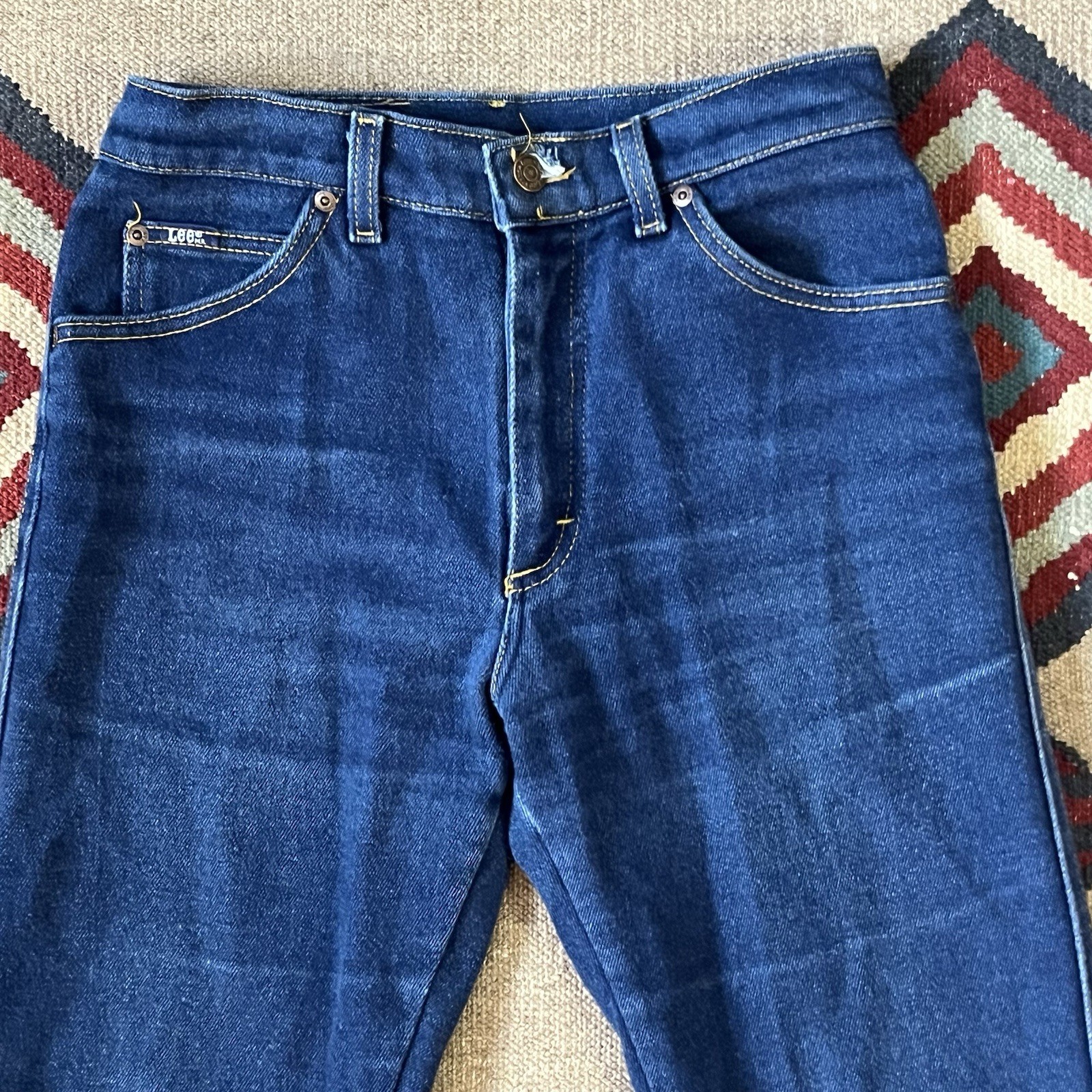 Vintage 80s Lee Riders Jeans Women’s 28×30 USA Made Blue Stretch Denim