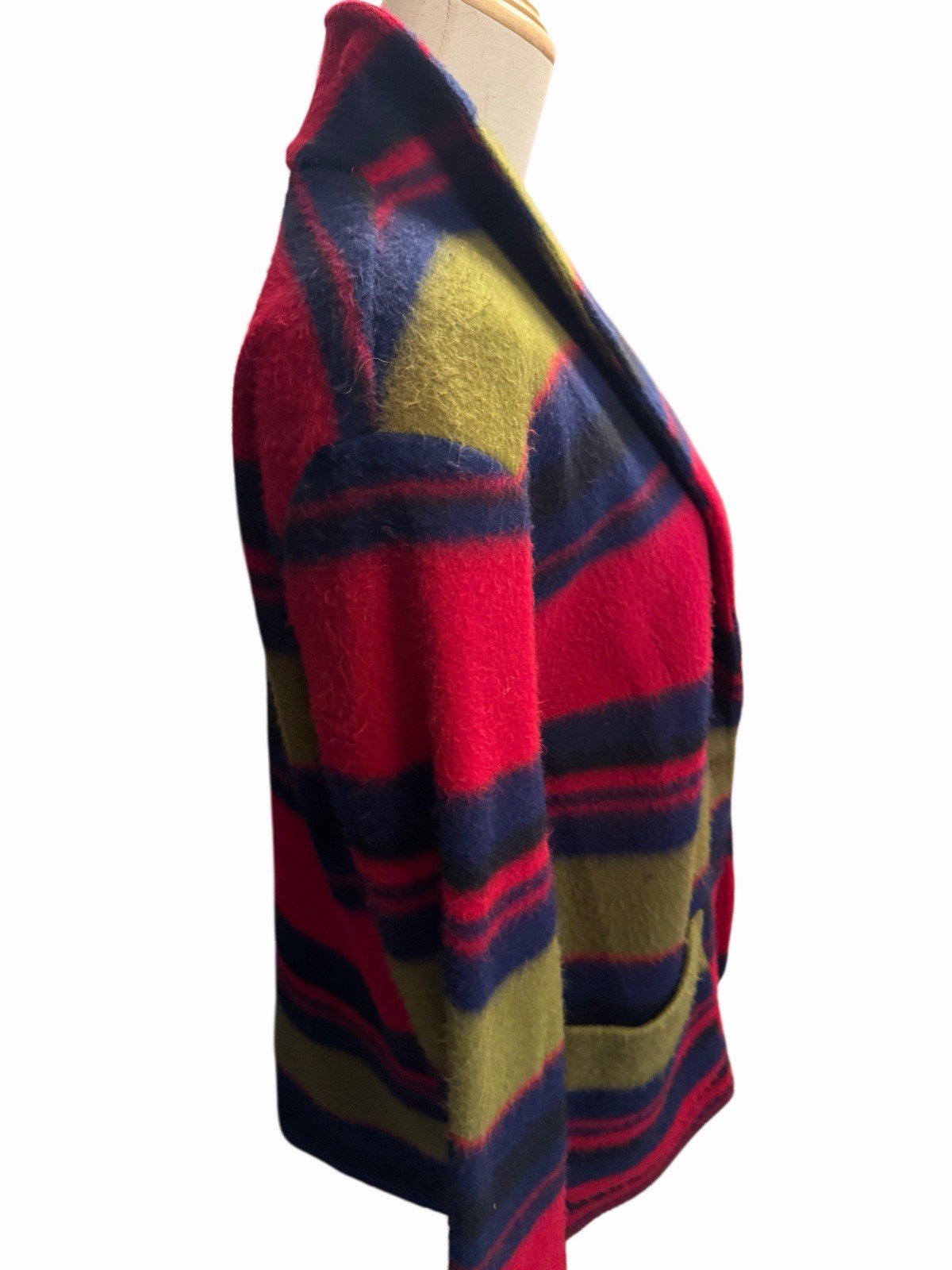 Vintage 90’s Women’s Southwestern Blanket Coat Size L Red Multi-Color