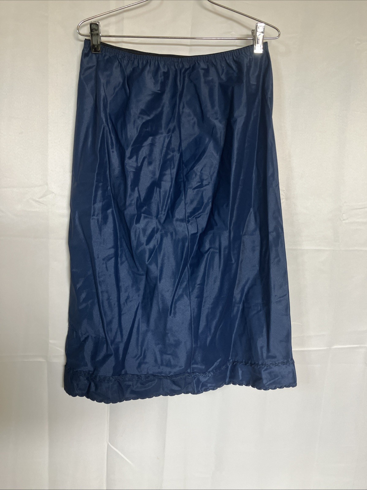 Half Slip Vintage Lingerie Nylon American Maid Skirt Liner 60s Navy Blue Medium