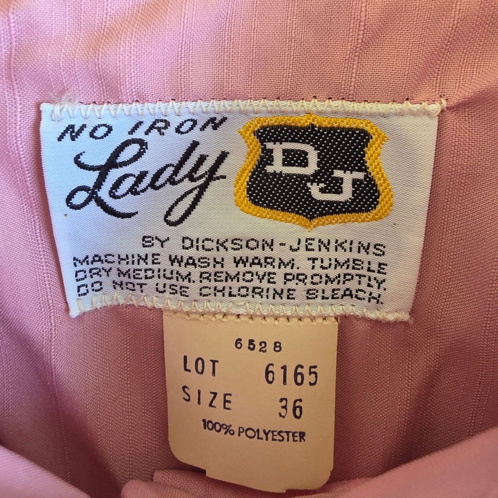Dickson Jenkins Lady DJ Vintage 60s 70s Pink Pearl Snap Western Shirt Sz 36
