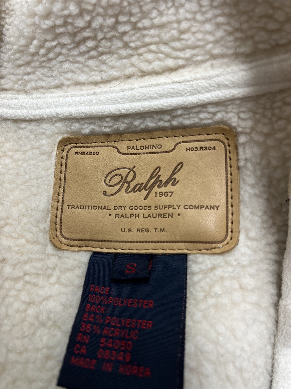 Vtg RALPH LAUREN Palomino Women Faux Suede/Sherpa Vest Cream Colored – Sz Small