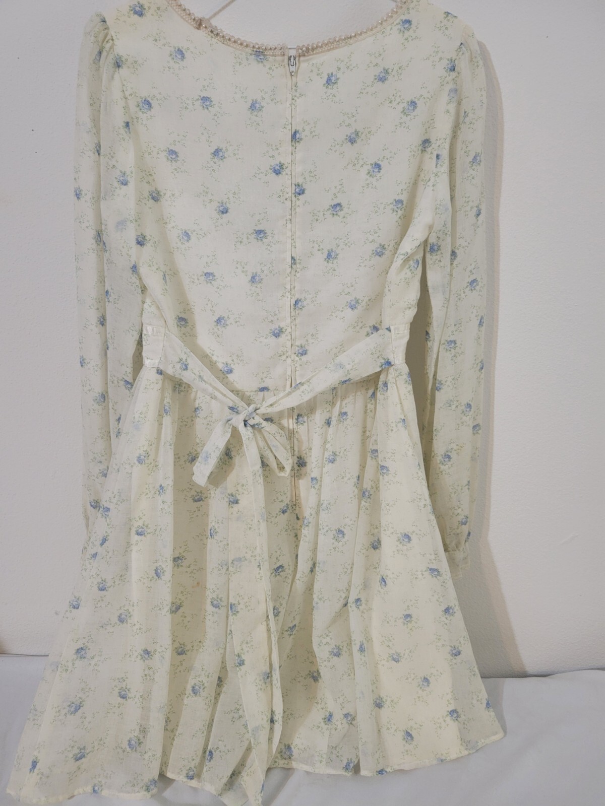 Vintage Floral Midi Fit & Flare Prairie Cottage Dress Full Circle Skirt Sz. 7/8