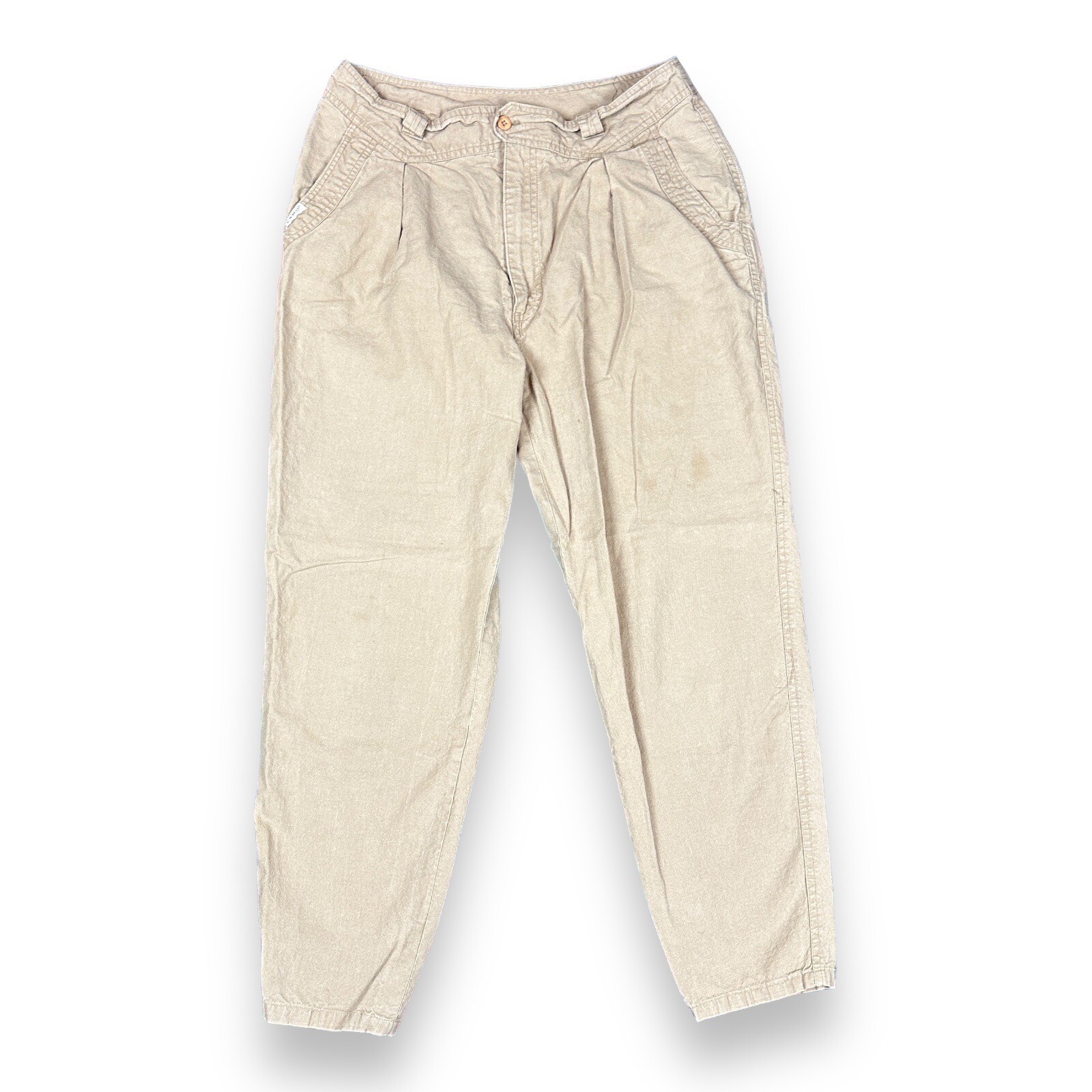 Vtg 80s 90s Gitano Beige Tan High Rise High Waisted Pants Women’s Sz 16 28×26
