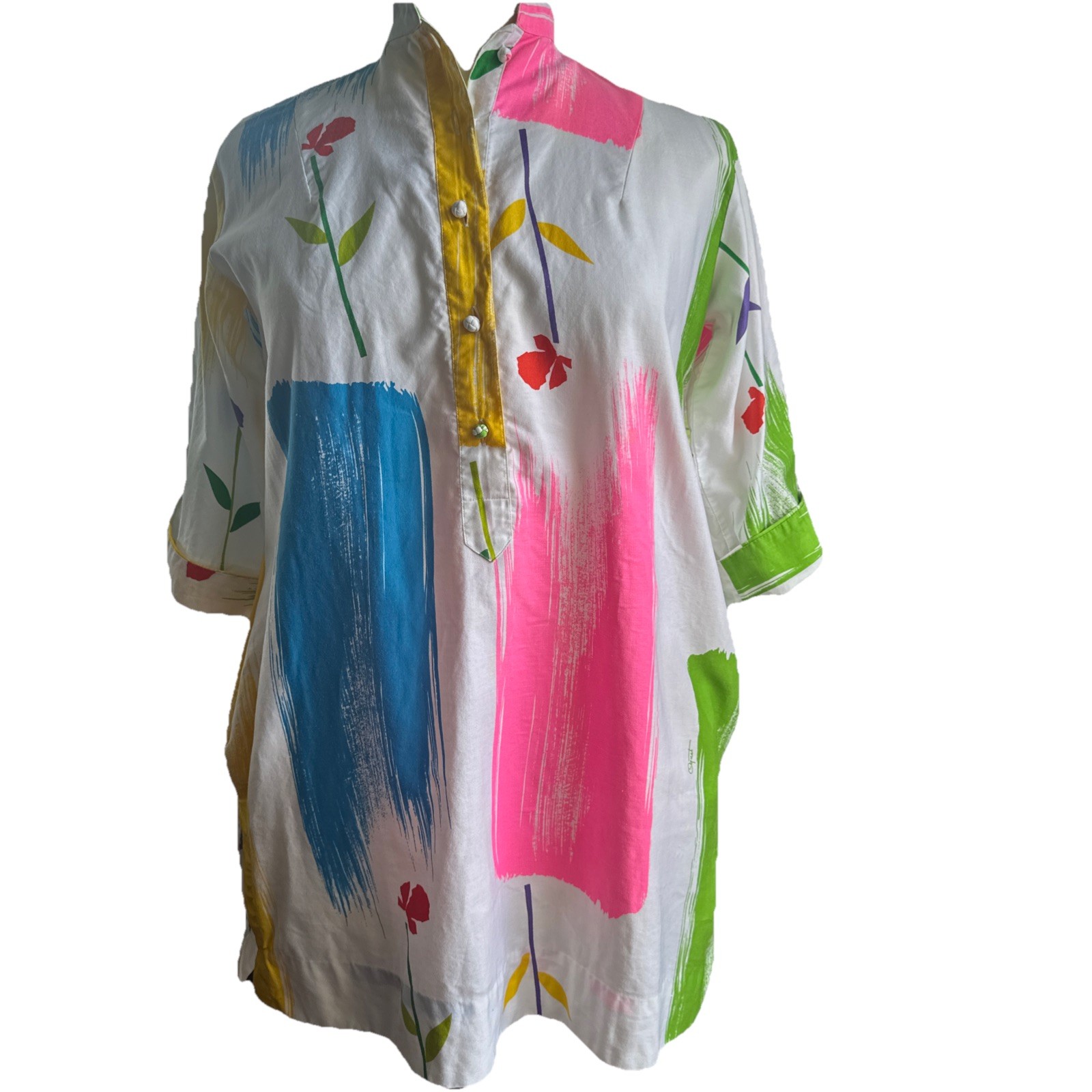 CATHERINE OGUST PENTHOUSE GALLERY Vintage 70s/80s Women’s Tunic Dress – Sz M/L