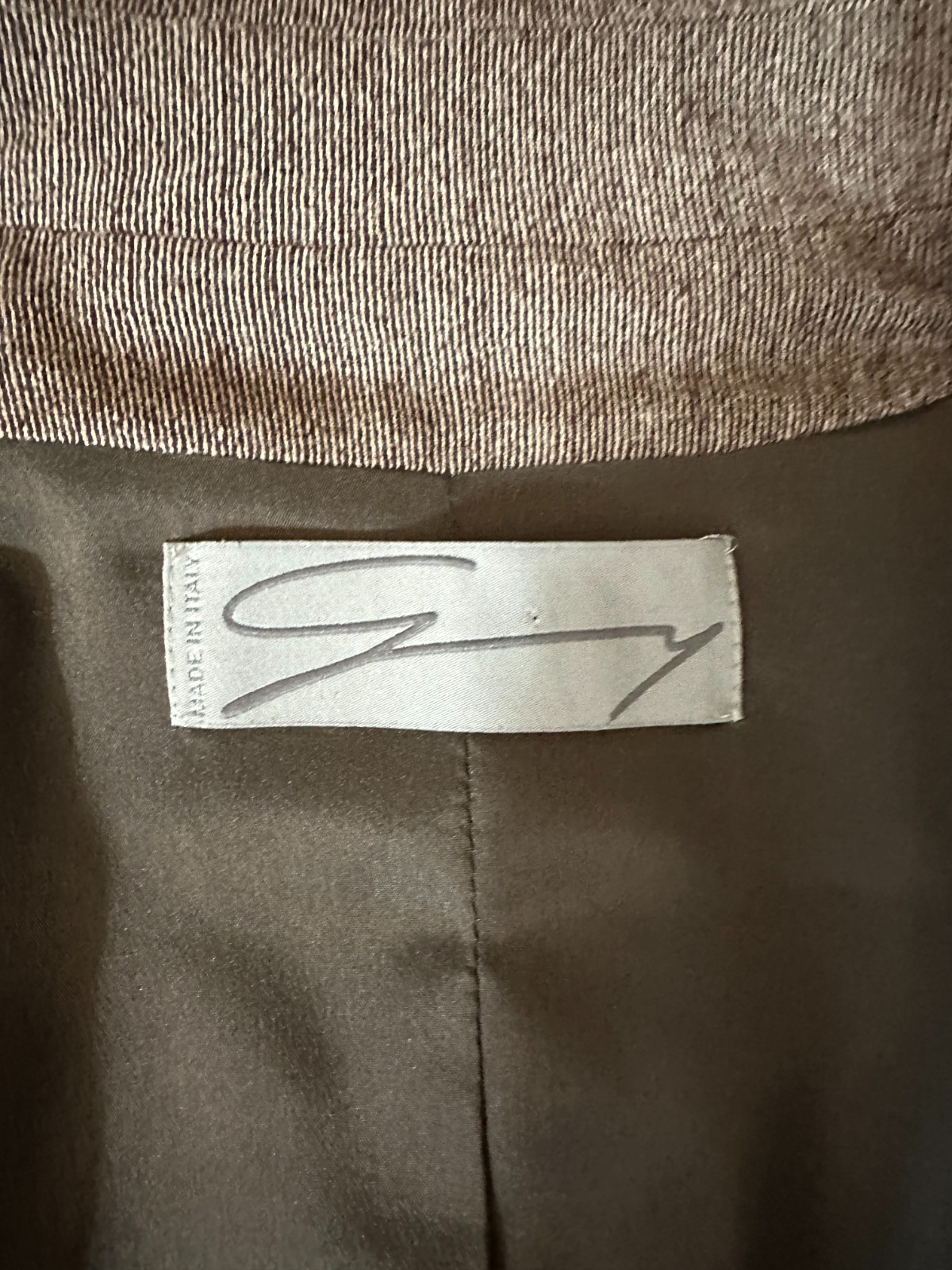 Gianni Versace Genny Womens A-Line Skirt Suit Size 42 Brown Tweed Wool Italy