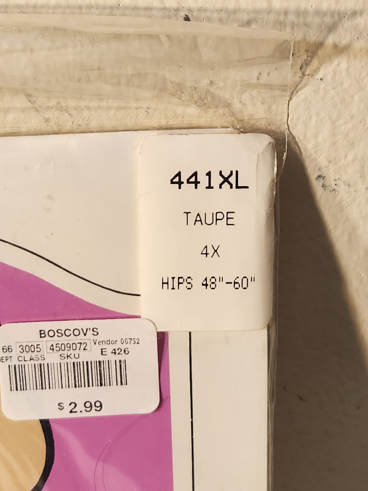 Vintage Marathon Turbo 7 Women’s Nylon Size 4X Hips 48″-60″ Taupe Sealed Package