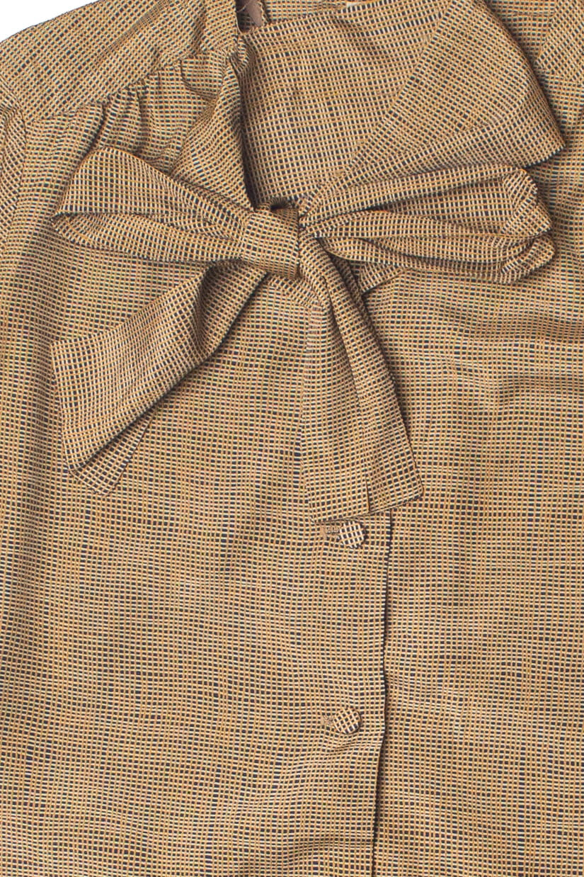 Vintage Posh by Jay Anderson Gold Large Button Up Top Blouse Shirt