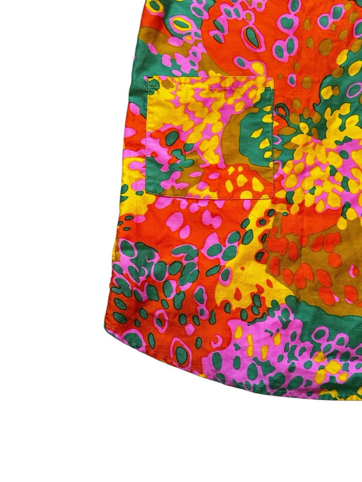 Takahashi Everglaze Minicare Vintage Tunic Open Twiggy Psychedelic Retro GoGo