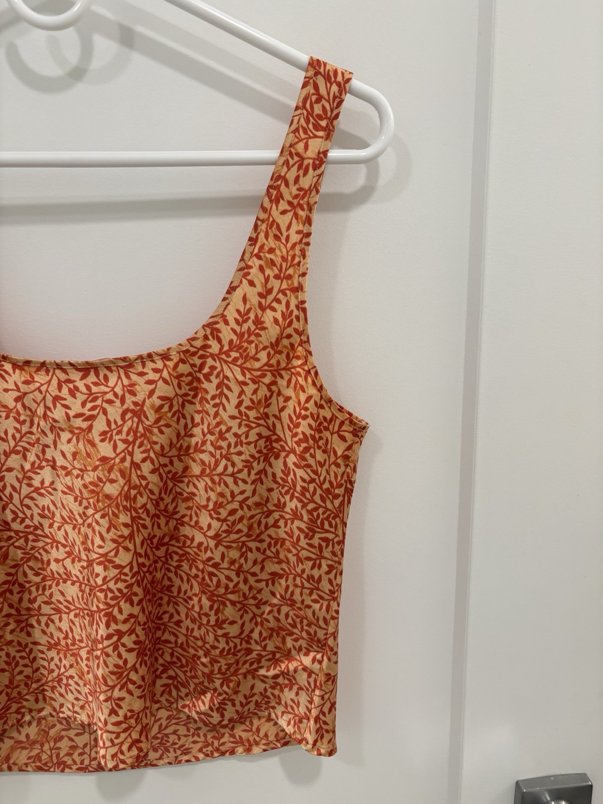 Victoria’s Secret Vintage 90s Y2K Orange Yellow Satin Tank Top Size Small
