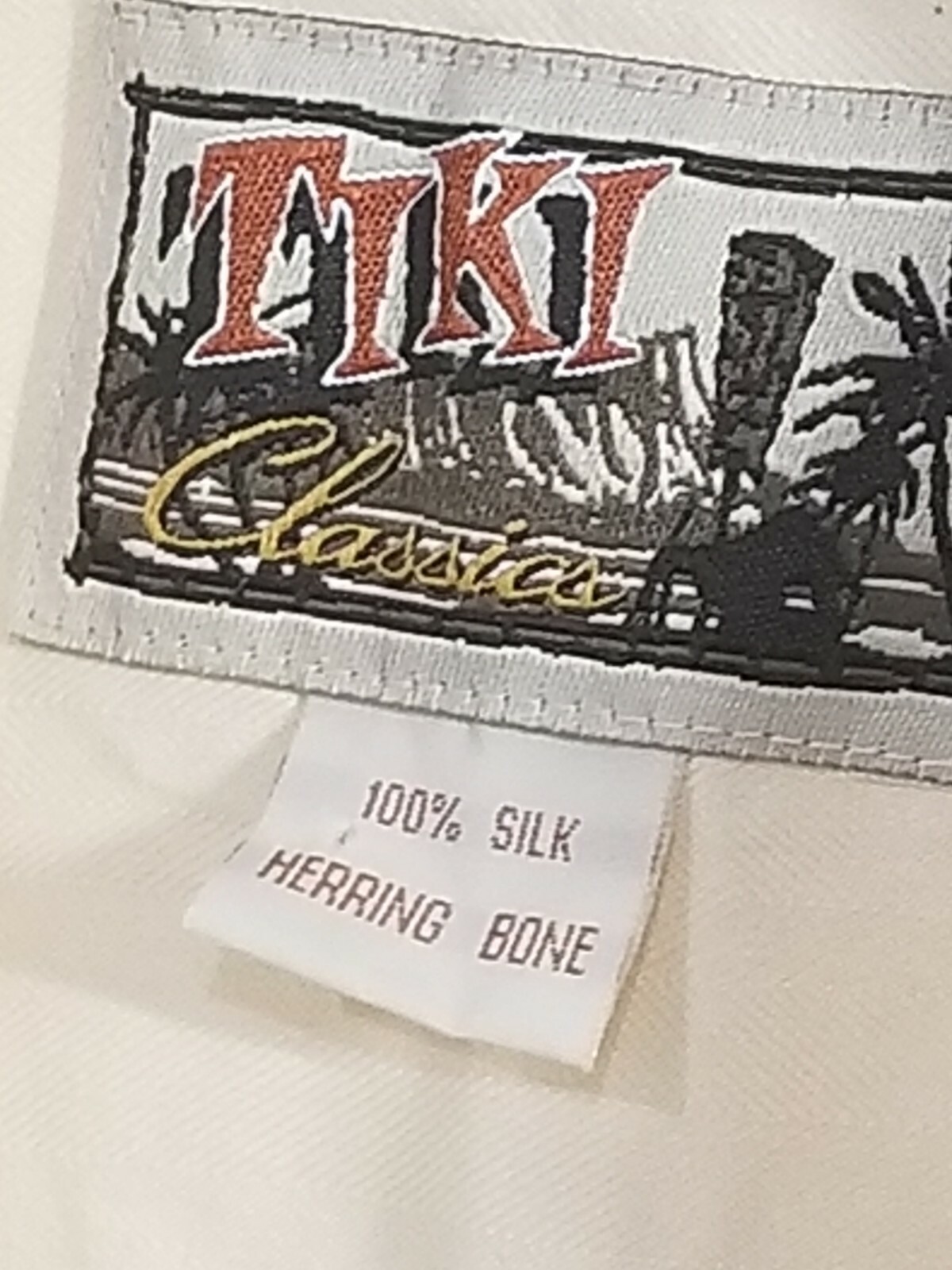 vtg Tiki Classics Shirt top womens short sleeve HAWAIIAN silk ALOHA Boat SMALL L