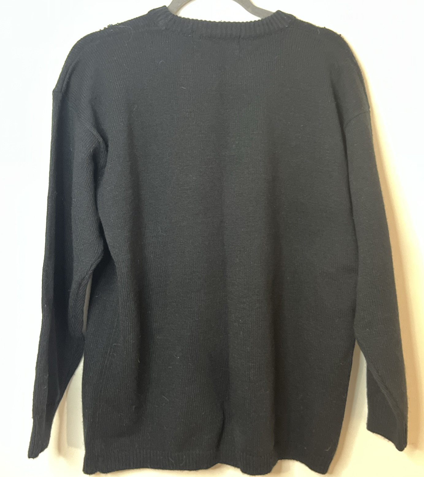 Naomi Bee Vintage Sweater 80’s Beaded Black Retro Women’s Size Medium