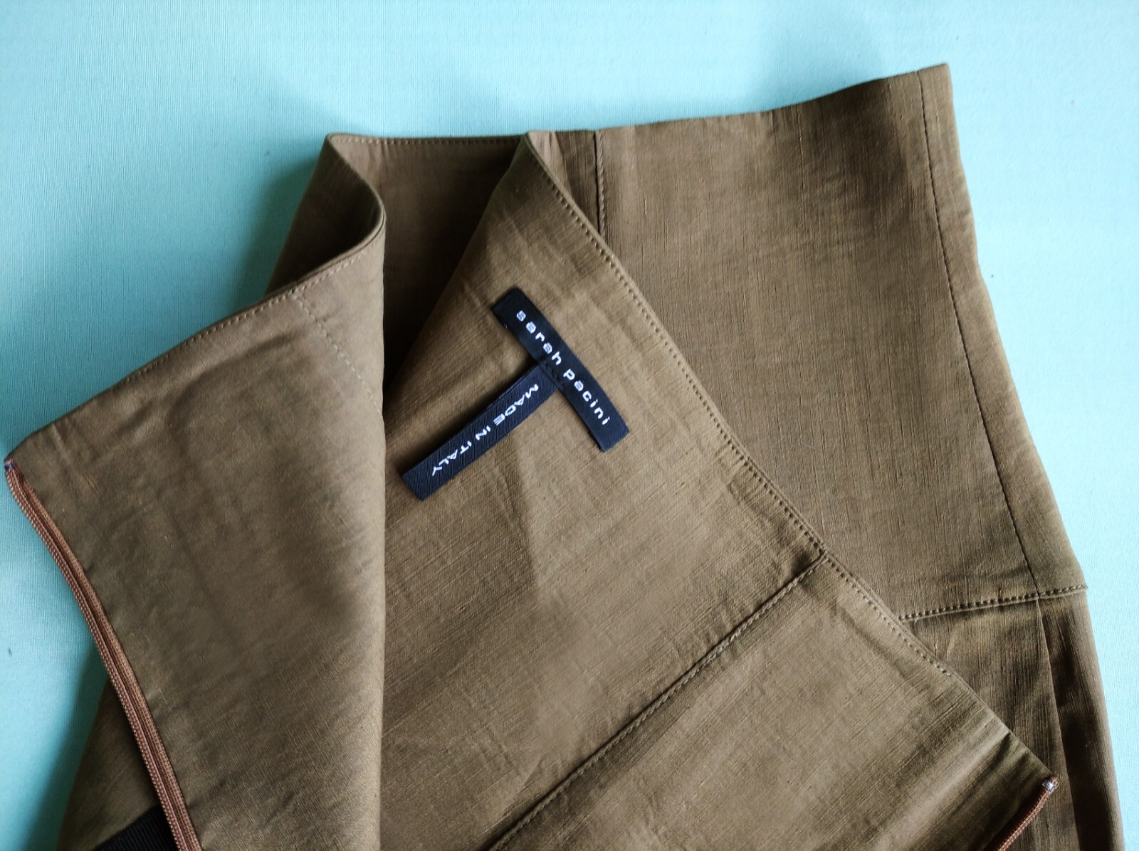 Sarah Pacini Skirt Khaki Elastic skirt Womens skirt Size 2