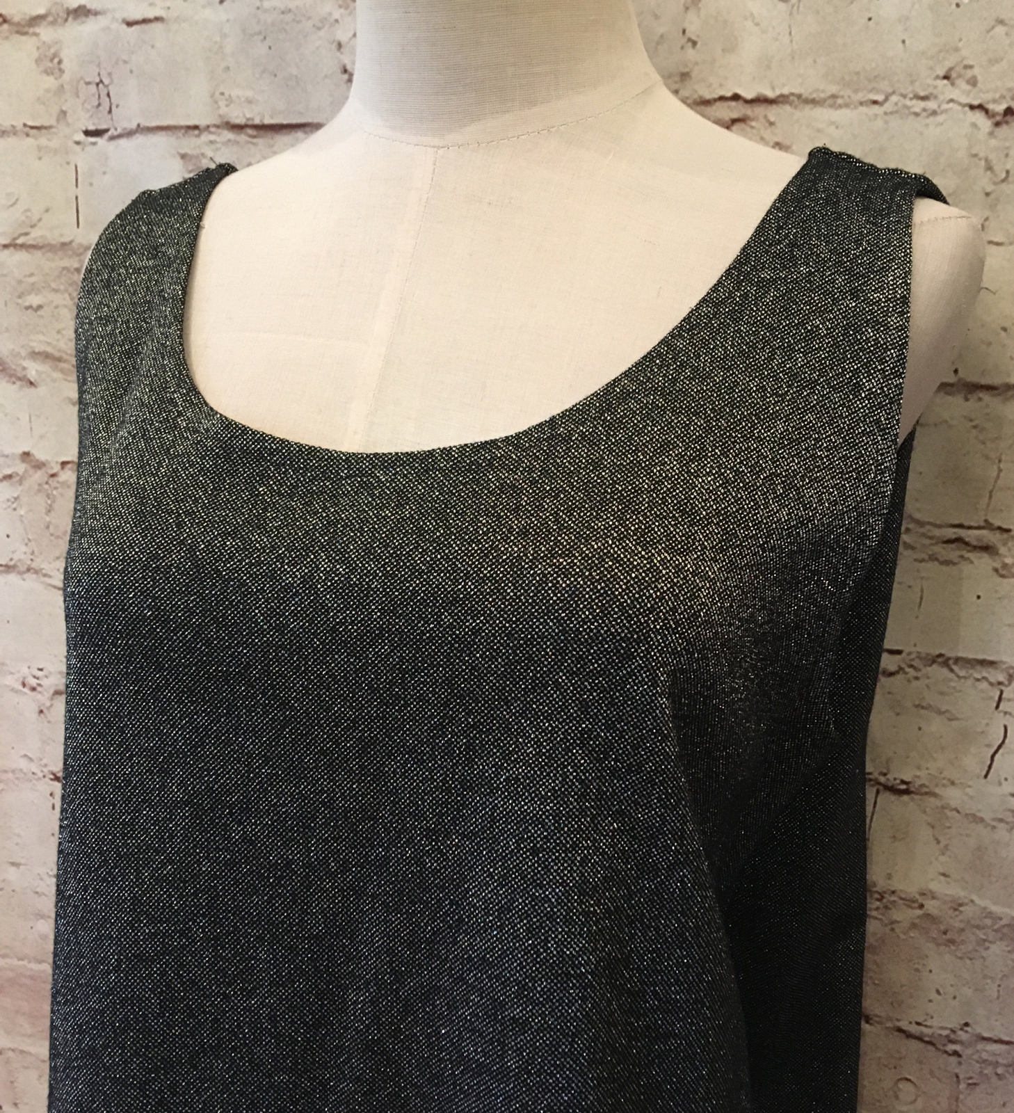 Vintage Ruth Norman Womens Silver Metallic Dressy Jacket & Camisole Set – Size L