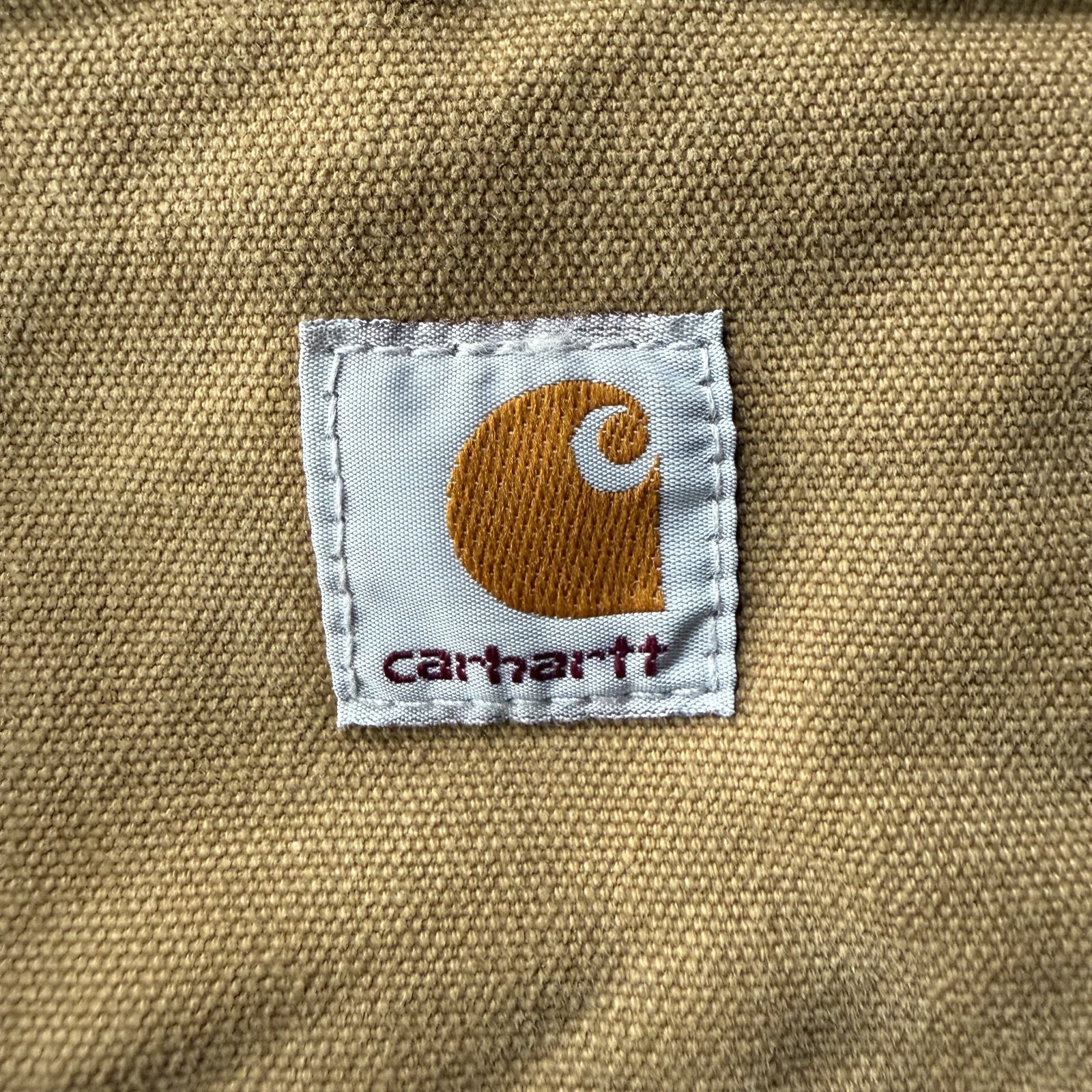 Vtg Carhartt for Women Canvas Camel Quilted Coat RN14806 Sz 2XL