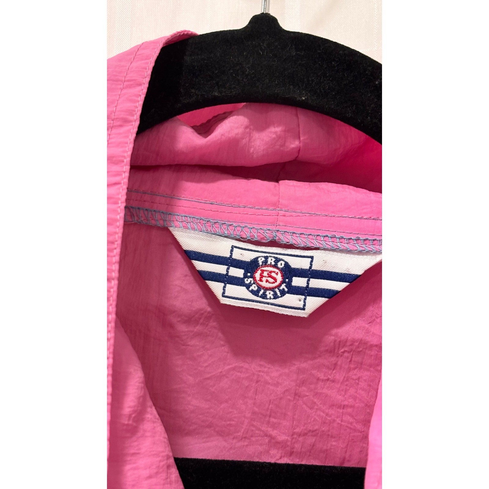 Vintage Pro Spirit Colorblock Windbreaker Jacket Pink Yellow Blue Large 80s 90s