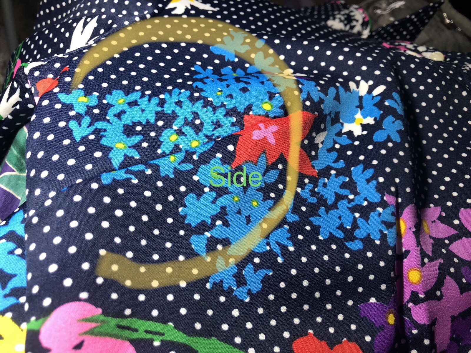 Concept 70’s Swirl women vintage dress floral virbrant mlticolored size M