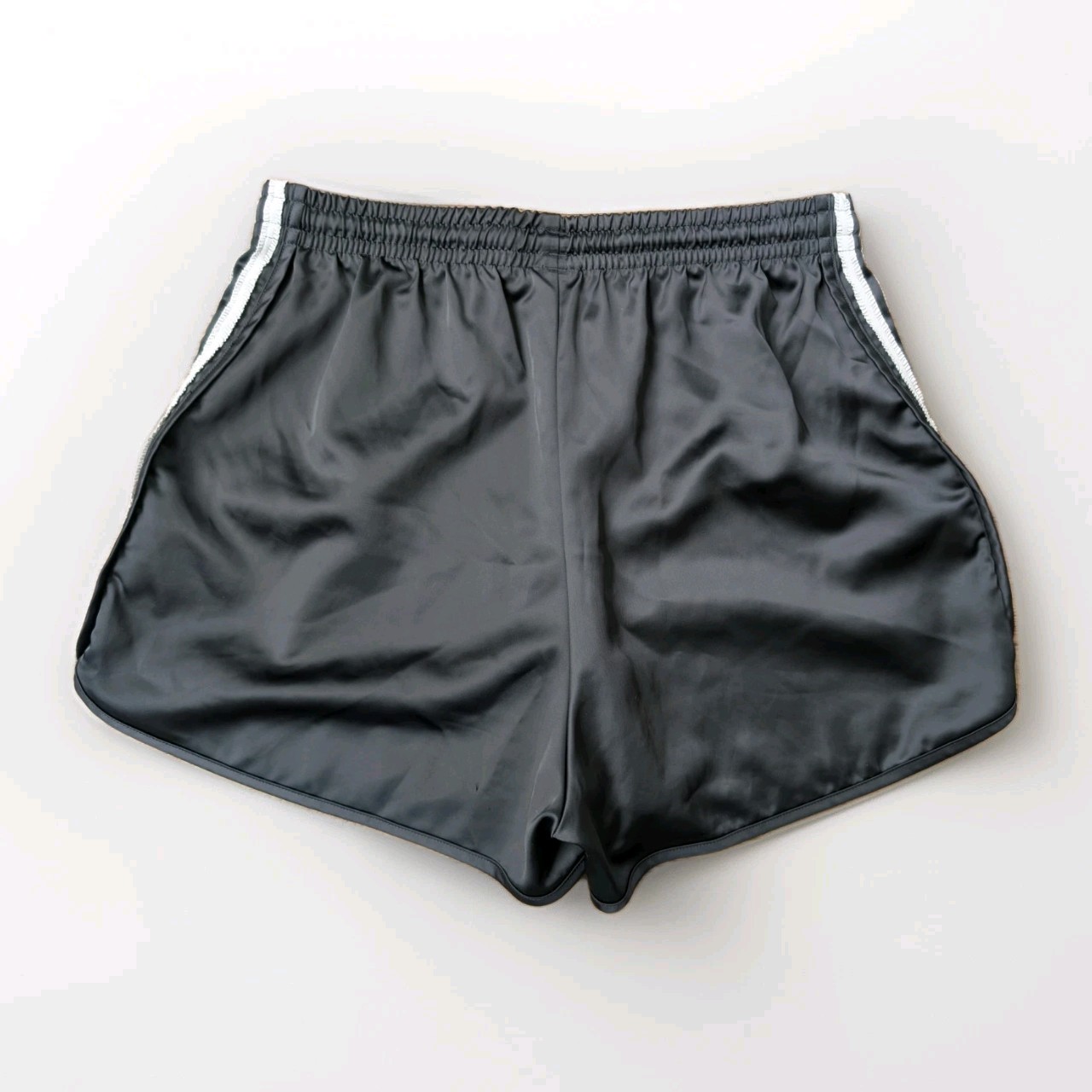 Adidas Sprinter Satin Shorts Running Womens Gym Running 34 Retro Black