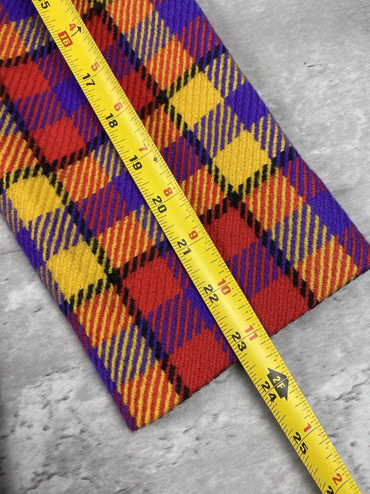 vintage 90s BENARD HOLTZMAN HARVE BENARD WOOL BLAZER WOMENS 12 RED YELLOW PURPLE