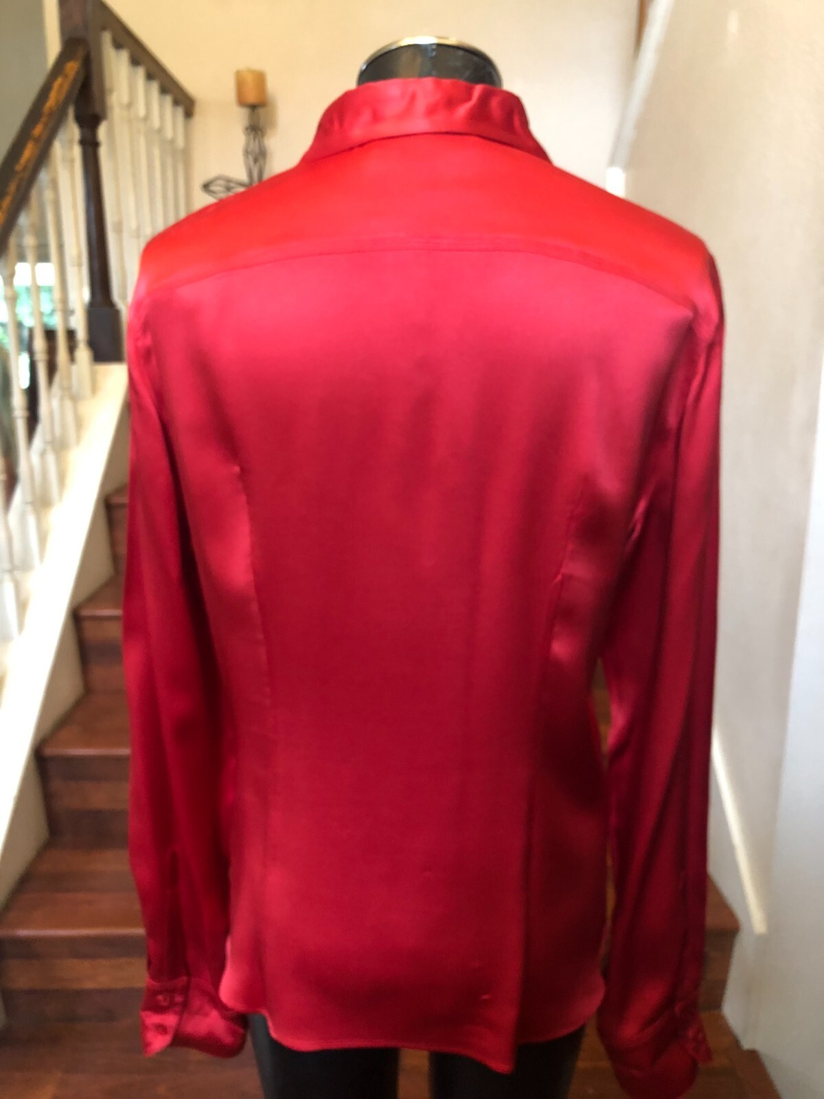 VTG Max Mara Vintage 2 Piece Red Jacket/Blazer & Blouse Silk Made In Italy Sz 14