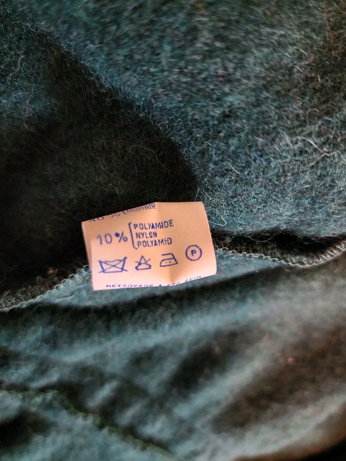 1980s Daniel Hechter Paris Vintage Wool Mohair Blazer Jacket in Green Size L