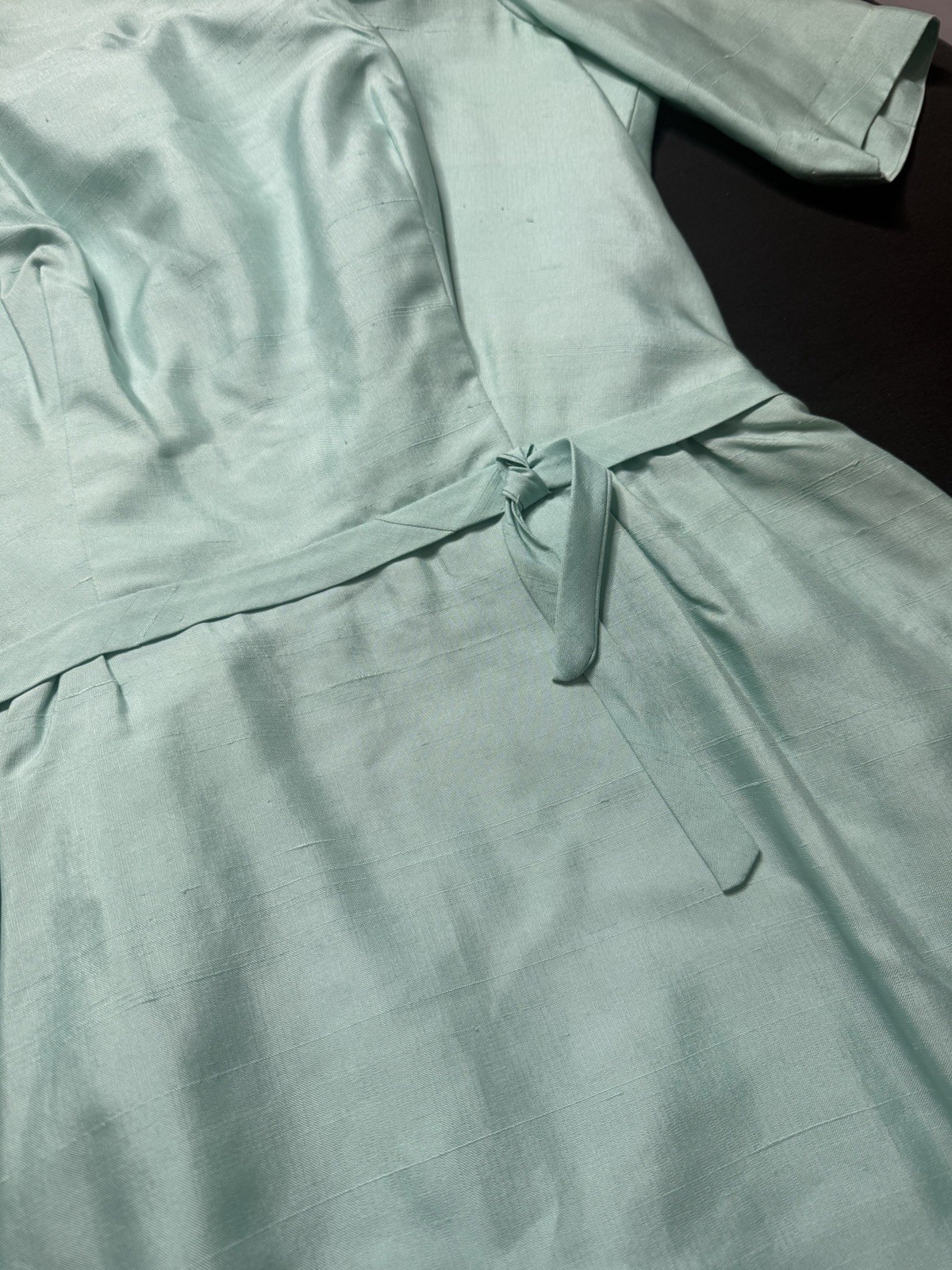 ✨✨1950’s to early 1960’s Vintage Silk Minty Green Dress✨✨ One of a kind
