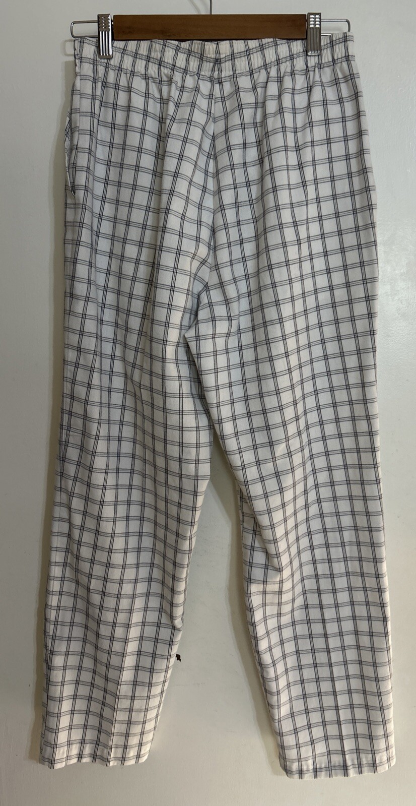 Vtg Lord Isaacs Sport Pants Small Cream Plaid Print Button Grandmacore Golf