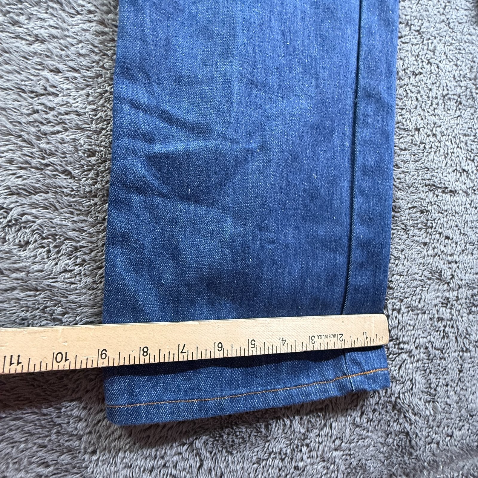 Vintage 70s Sears Womens 12 Bootcut Jeans Indigo Blue Denim Talon Zipper