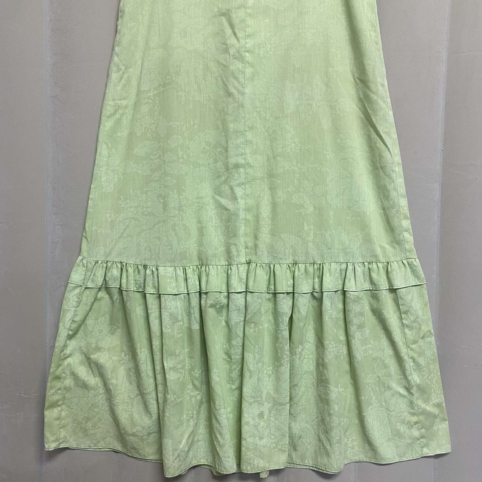 Vintage Penneys Hawaii Women’s Dress Medium Hawaiian Sundress Maxi Smocked Lime