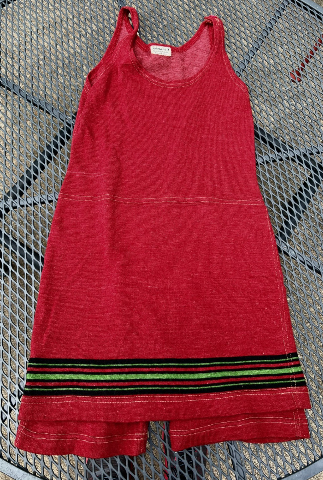 Vintage Wool Bathing Suit 1920s Art Deco Schmelrer’s Sporting Goods Kansas City