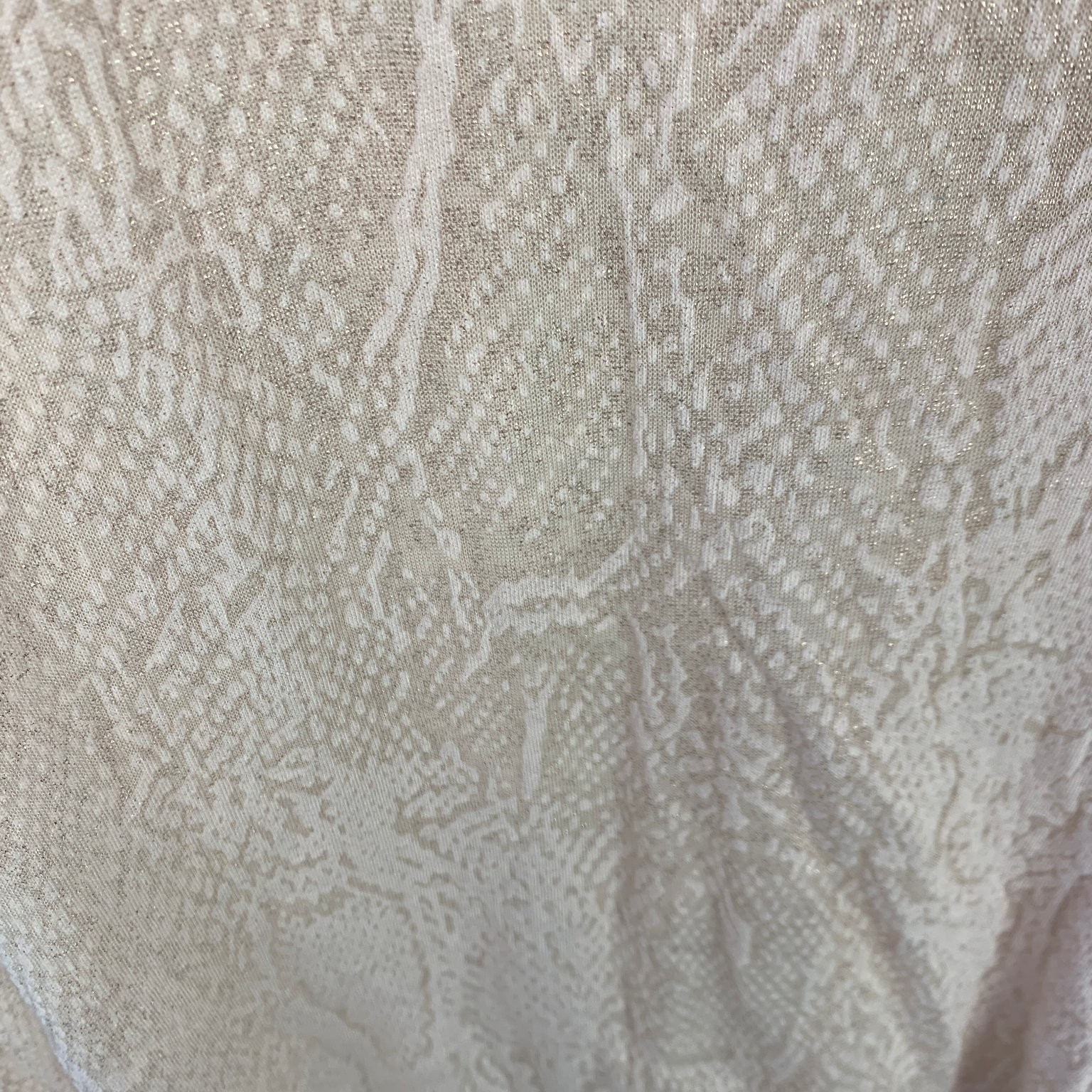 Y2K BKE Sheer Snakeskin Print Light Pink Gold T-Shirt Women’s L Canada Layering