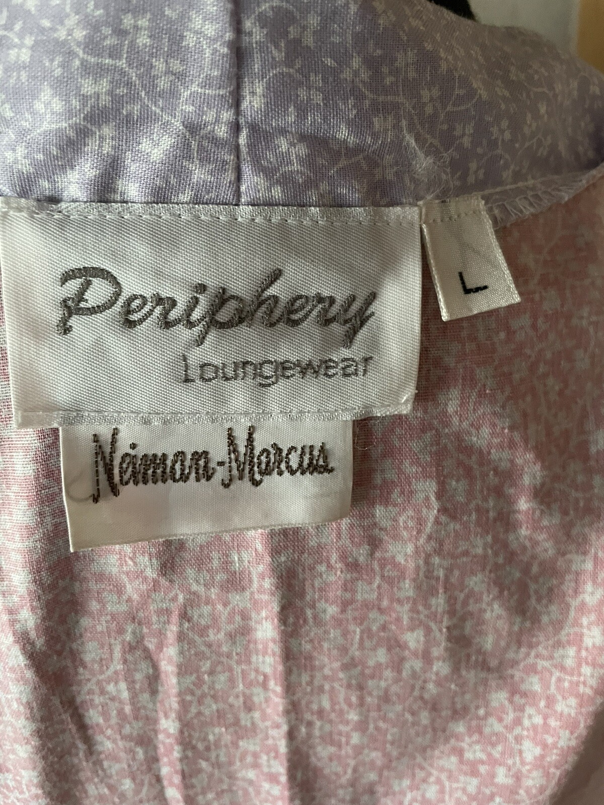 Neiman Marcus Periphery Loungewear Robe Lounging Pastel Colors Size L Rare!