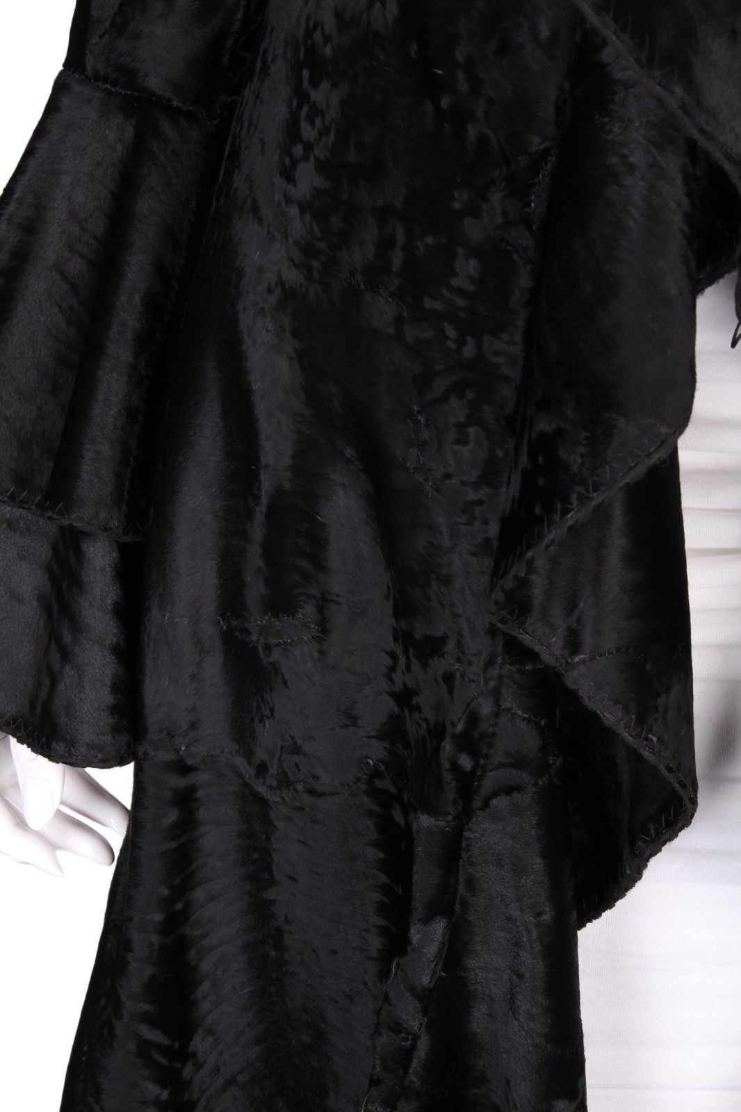 DENNIS BASSO Vintage Black Russian Broadtail Fur Coat – M/L – RET. $22k