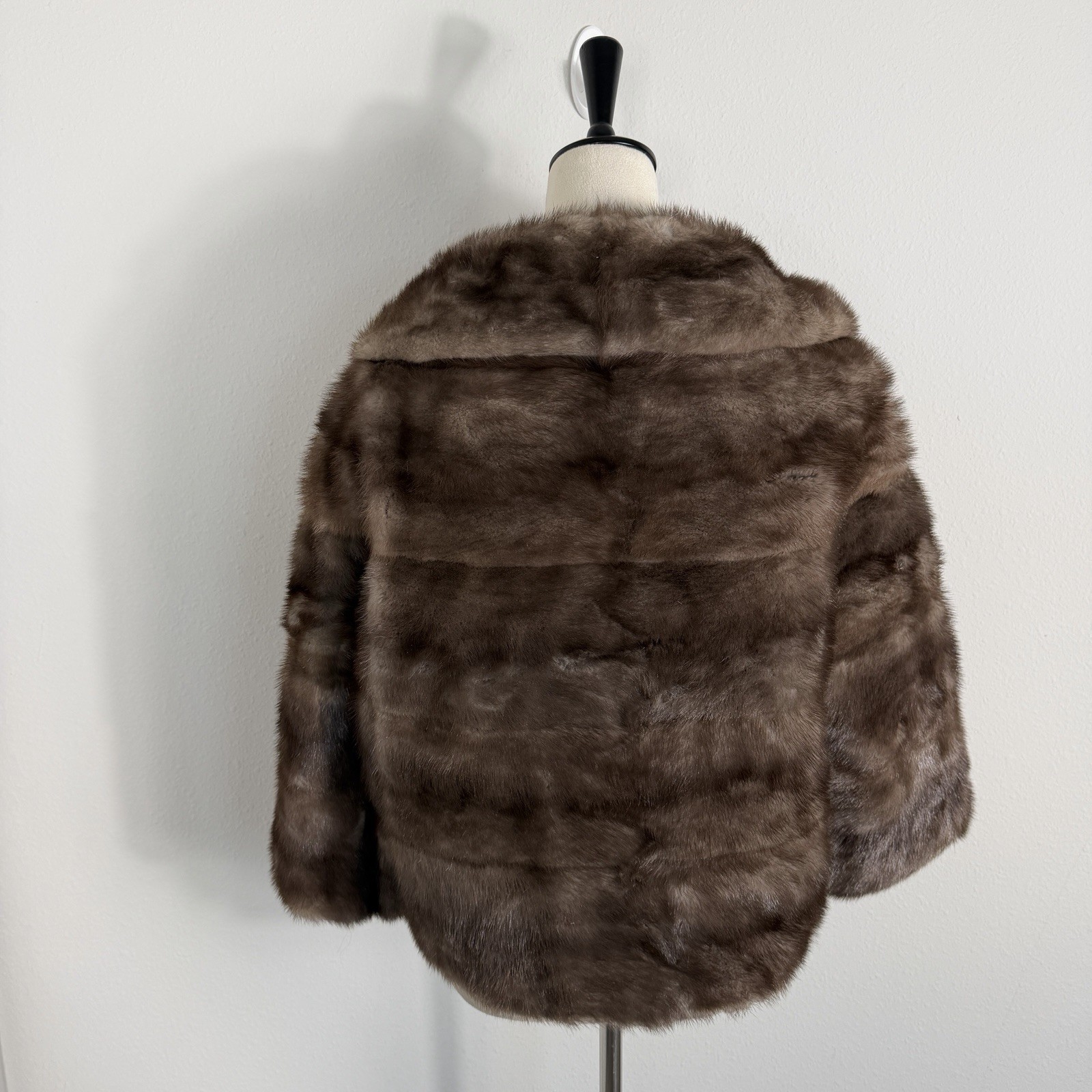 Vintage 1960s 70s Fur Genuine Mink Fur Coat Salon Old Money Mob Size S/M
