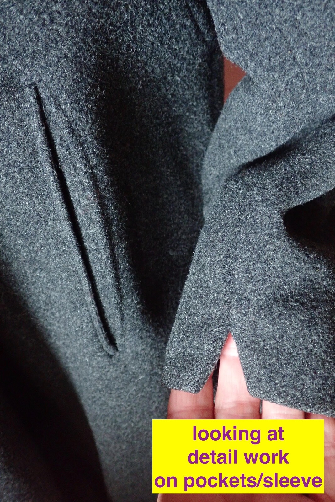 VTG COAT WOOL „GILLMAN” LABEL. GORGEOUS CUT/LOOK W’s SM-LG. SCANT MOTH DAMAGE