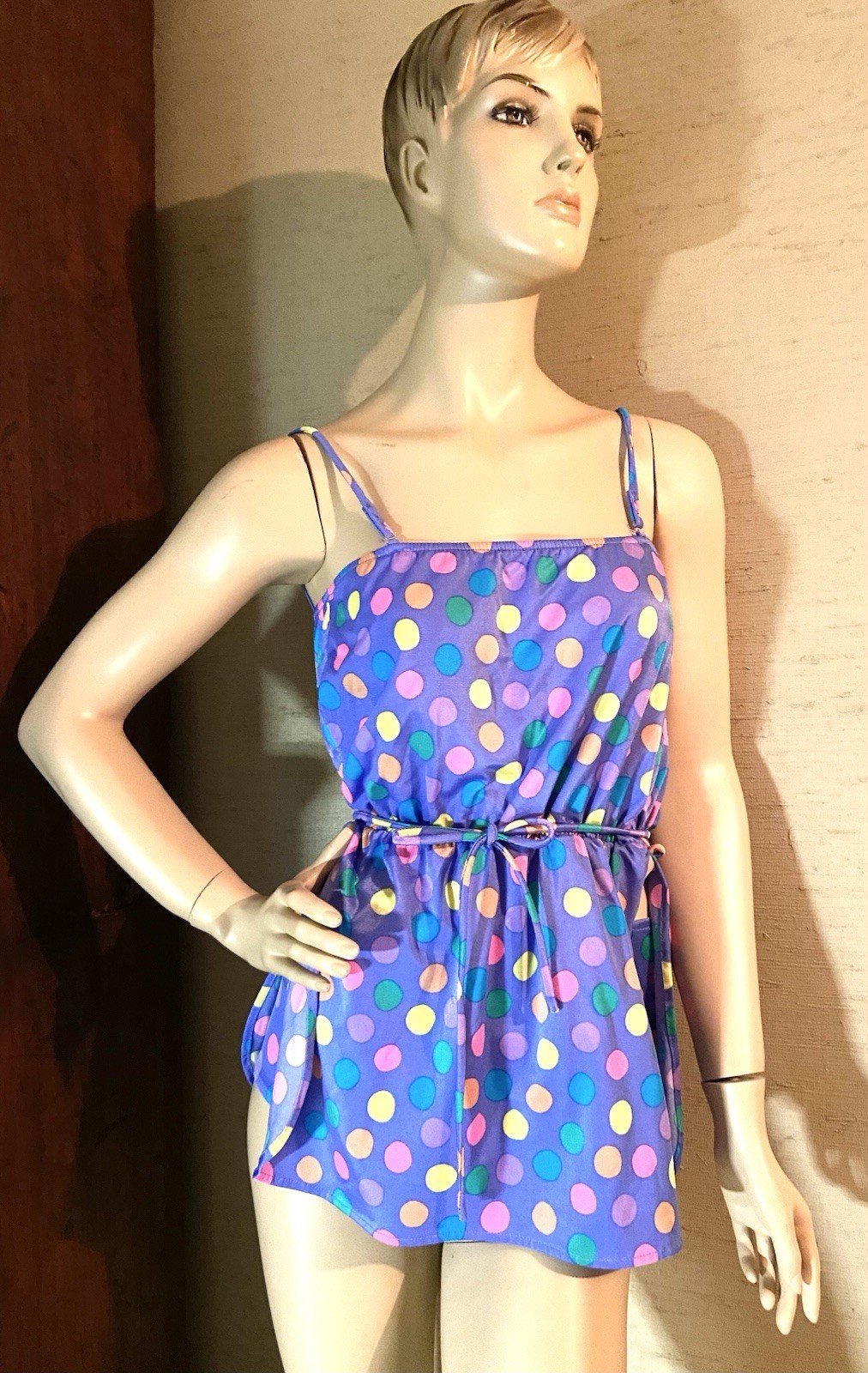 Sea Waves Vintage Mid-Century Polka Dot Swimsuit