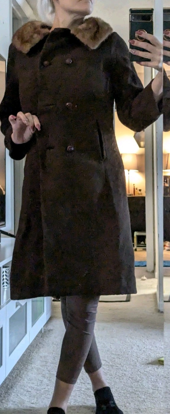 Joseph Horne Vintage Wool And Fur Collar Coat