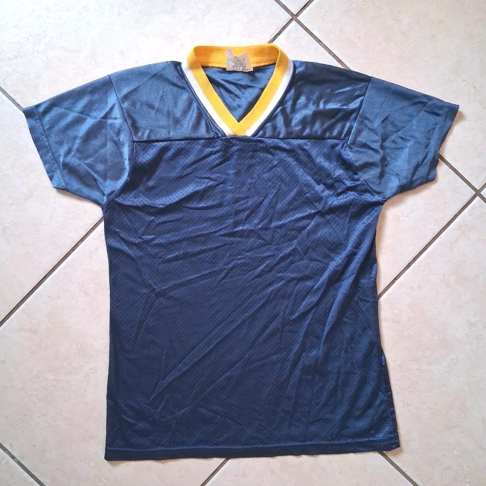 Vtg Dodger Sportswear Womens Mesh Jersey Shirt Medium Blue Retro Made USA Sport