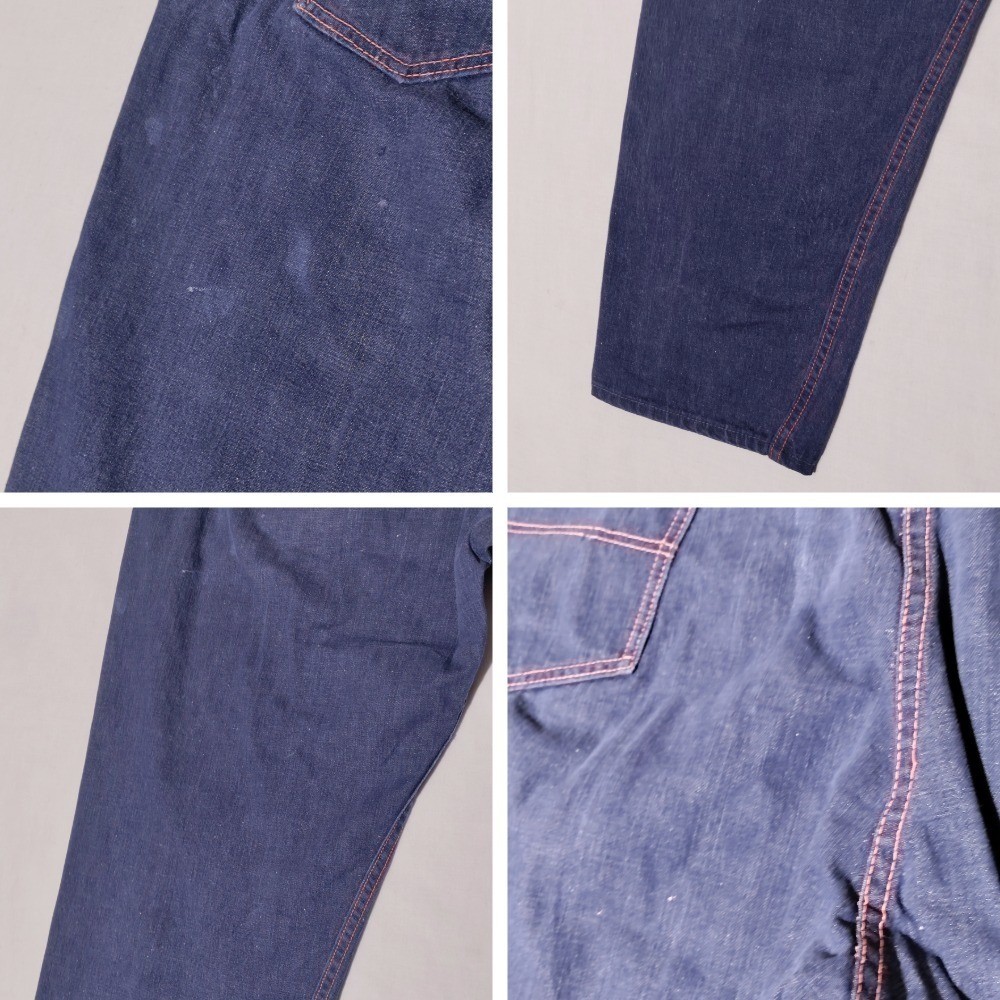 Ranch Craft High Rise Women’s Denim Jeans Talon Zip 35×28.75″ 50s 60s Imperfect