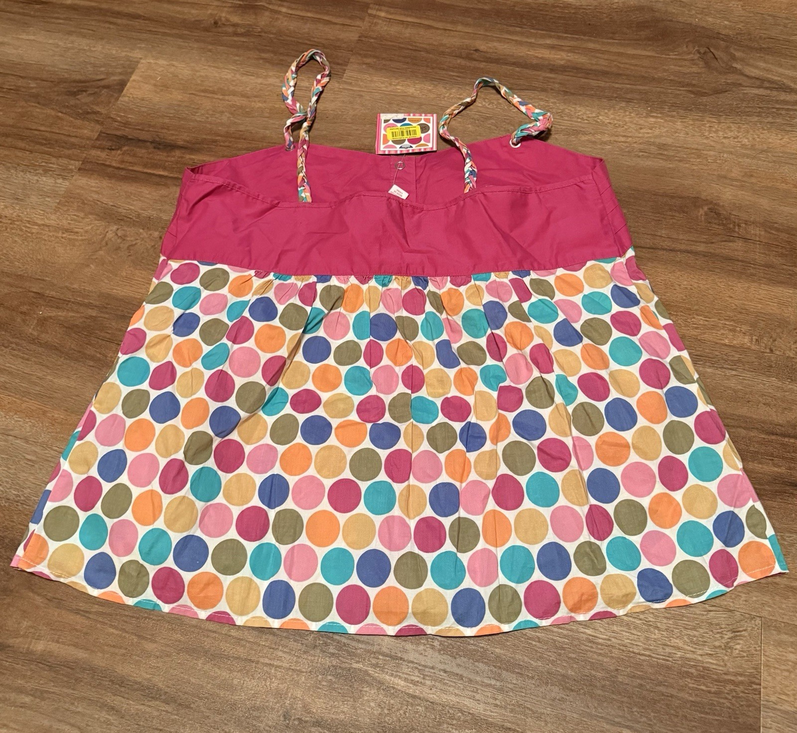 Vintage Sleep Sense Polka Dot Button Front Camisole Top