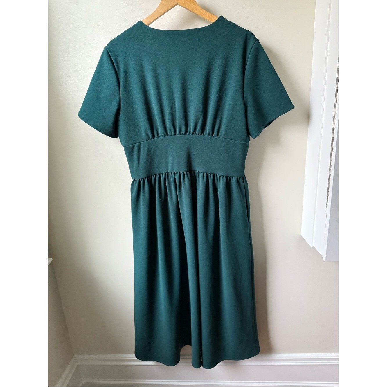 JESSAKAE COLLECTION Folklore Fit Flare Retro Green Midi Dress Timeless Classic L