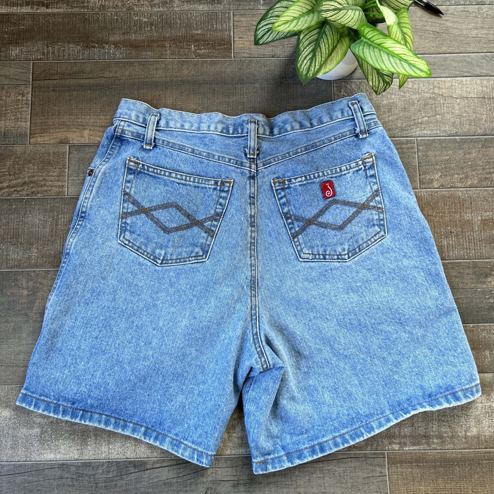 Vintage JOU JOU 90s BLUE JEANS DENIM SHORTS HI-WAIST CUTE!! Mom￼ Jean 11/12