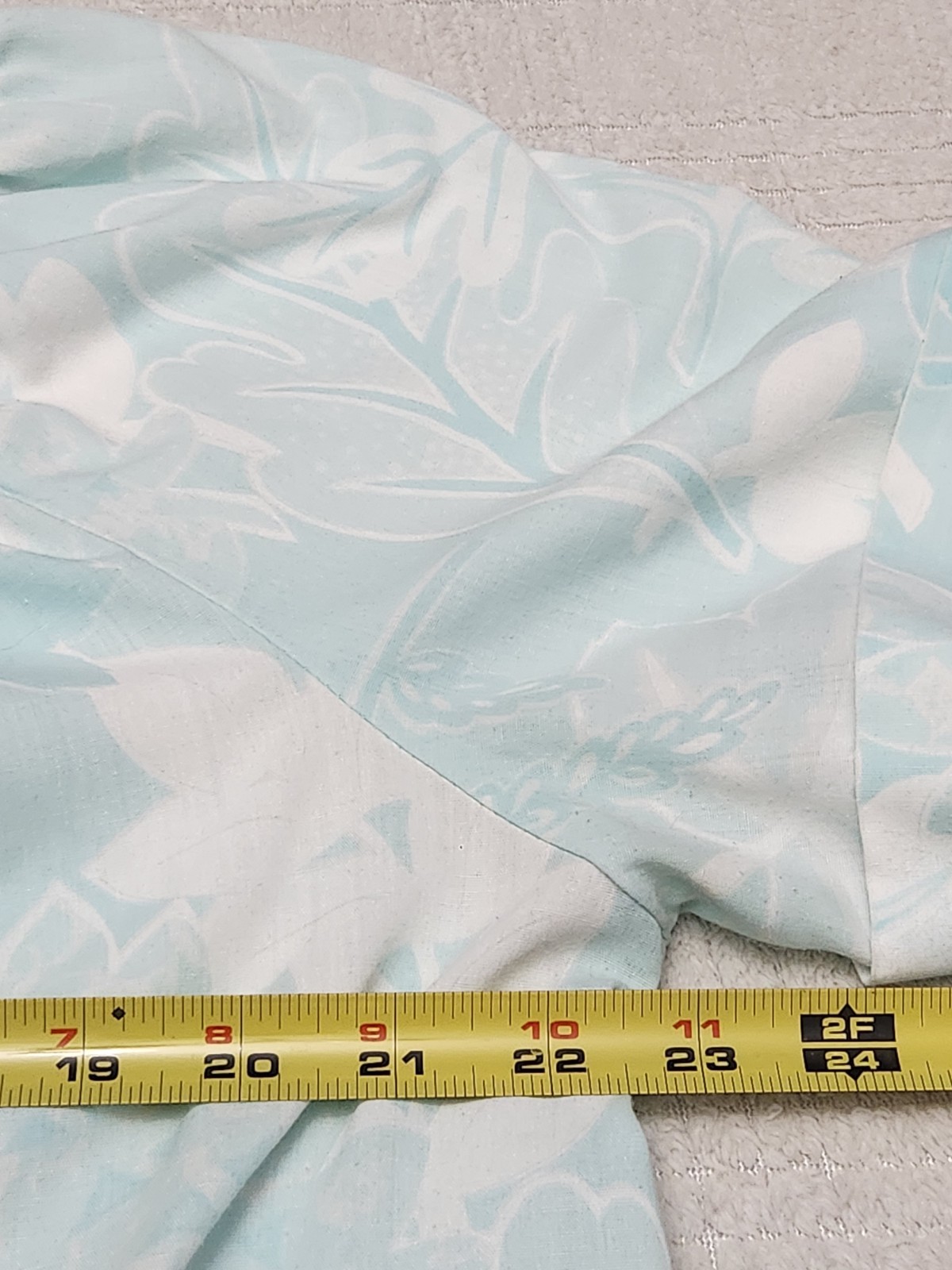 Leisure Life Housecoat Robe Womens Blue Floral Snap Front 70s Granny Vintage