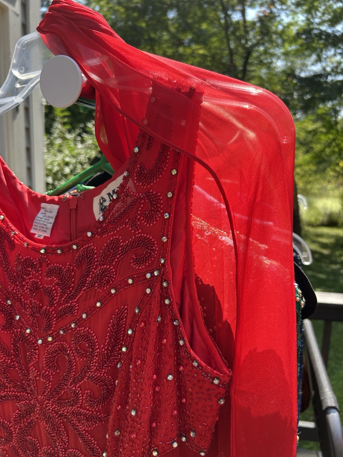 Vintage Red My Fashion dress Gown With Sequins And Beads Women’s 16