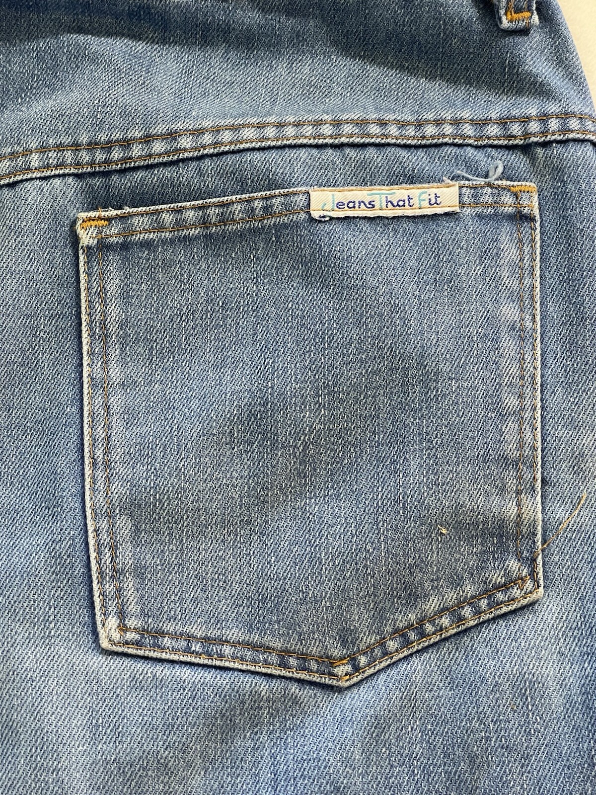 Vtg Sears Jeans That Fit 70s-80s sz18 Talon zipper high rise cut to Capri length
