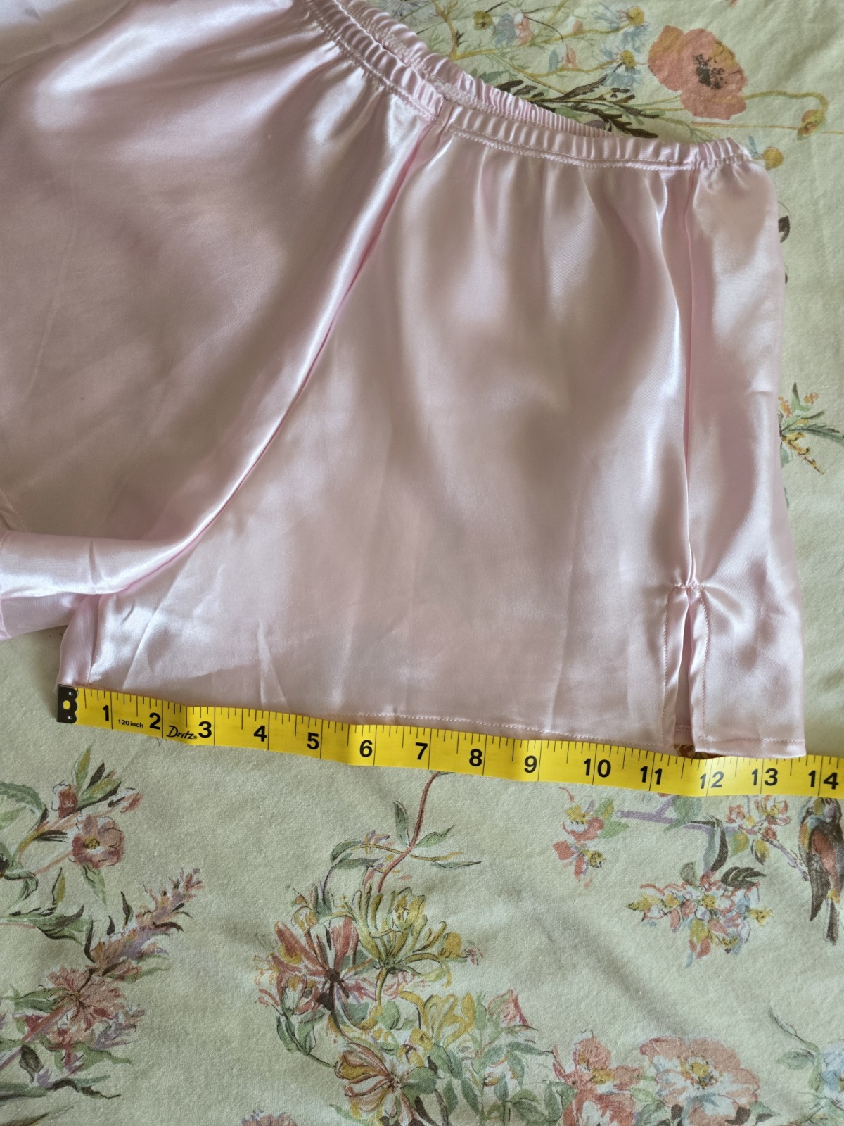 Vintage 80s 90s Pink Satin Avon Shorts Womens XS Small Romantic Sleepwear
