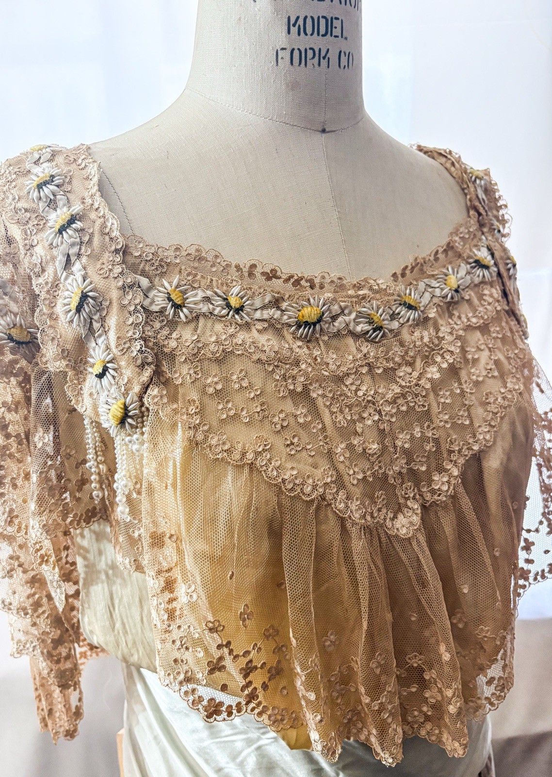 Antique dress bodice Edwardian 1900s Mrs. Donovan NYC – Couture